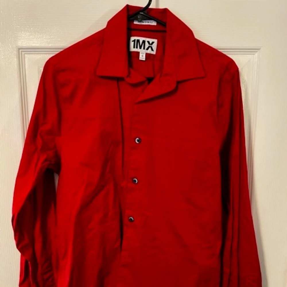 Slim Fitted Red Dress Shirt